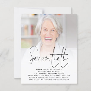 Script BUDGET Photo 70e anniversaire de fête Invit