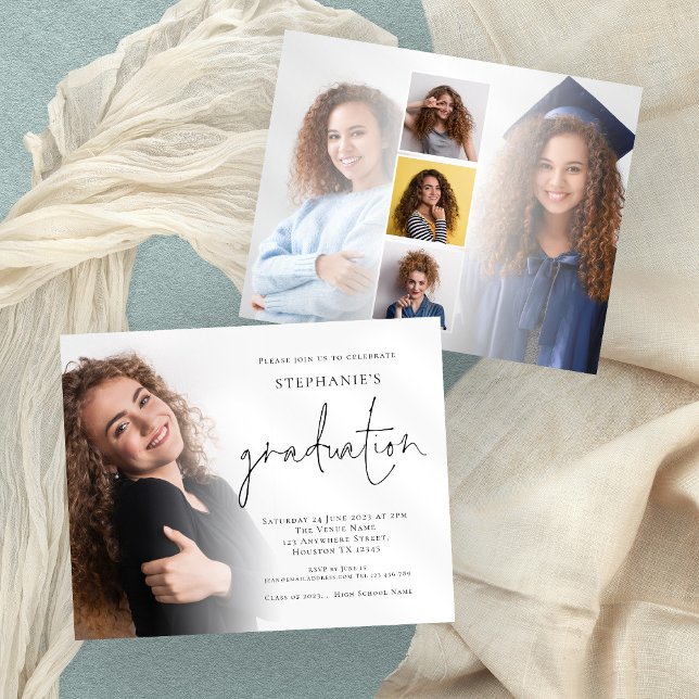 Script budgétaire 6 Photo Graduation Party Invitat (Créateur téléchargé)