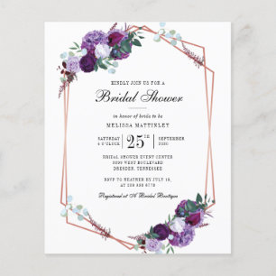 Script budgétaire Fête des mariées florale violet
