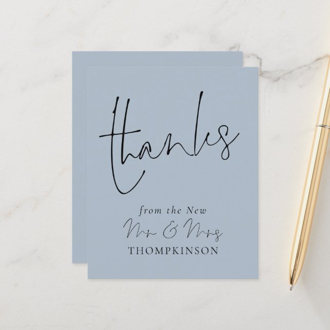 Script budgétaire Nouveau M. Mme Mariage Dusty Blu (Devant/Arrière en situation)