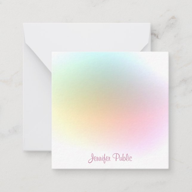 Script calligraphié Modèle coloré tendance (Devant)