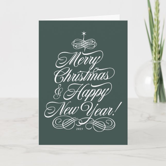 Script Carte de Noël en vert (Devant)