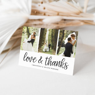 Script chic Mariage Photo Collage Merci