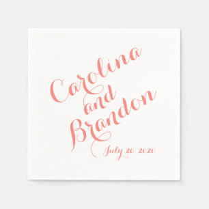 Script classique   Élégantes serviettes en papier