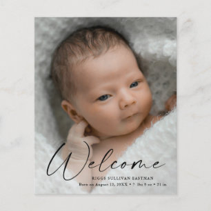 Script de budget Bienvenue Bébé Photo Merci