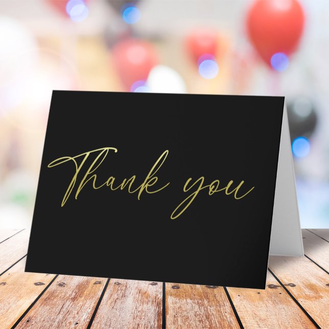 Script de calligraphie Merci or simple Noir (Créateur téléchargé)