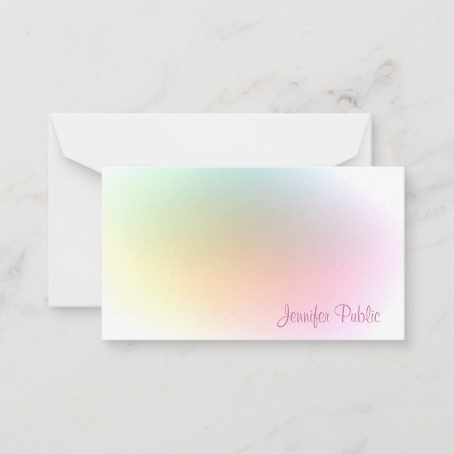 Script de calligraphie Modèle coloré moderne (Devant)