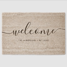 Script de calligraphie moderne Bienvenue Nom de fa