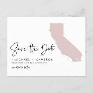 Script de carte de Blush Pink California Enregistr