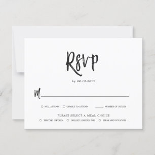 Script de danse Noir mariage RSVP choix de repas