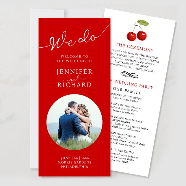 Script de mariage photo rouge et blanc élégant mod (Créateur téléchargé)