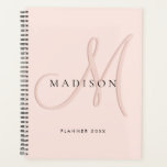 Script De Monogramme Rose Clair Et Élégant<br><div class="desc">Élégant script monogramme sophistiqué</div>