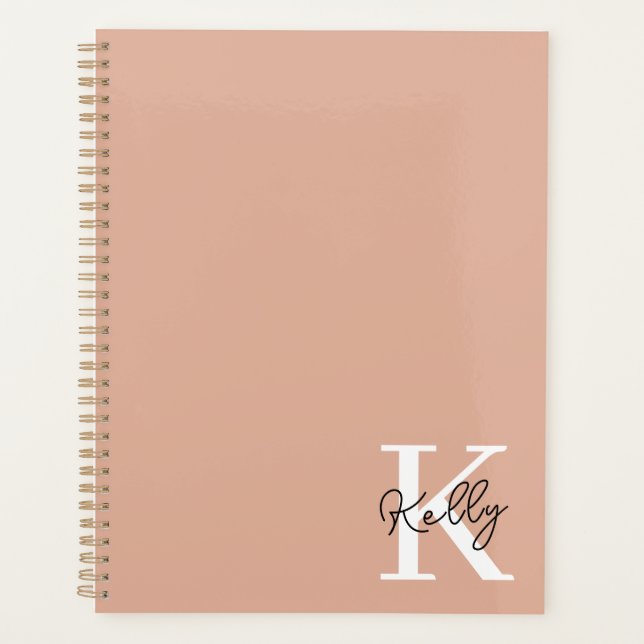 Script de monogramme rose vierge moderne (Devant)