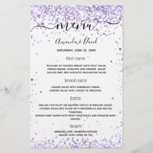 Script de parties scintillant blanche violet maria