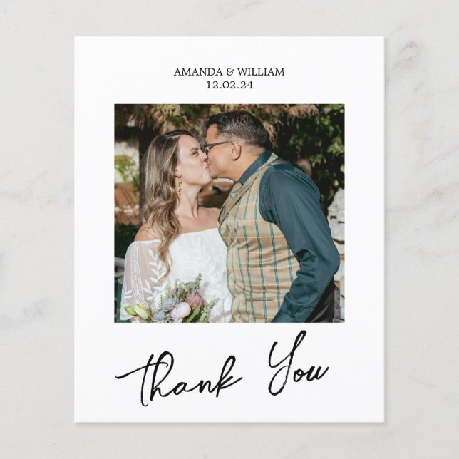 Script de remerciement de mariage photo Budget (Devant)