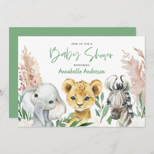Script de safari floral botanique animal mignon