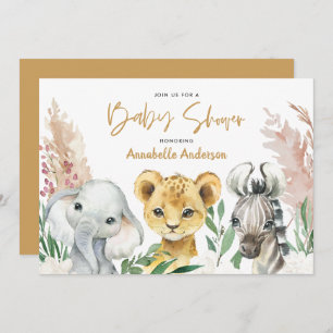 Script de safari floral botanique animal mignon
