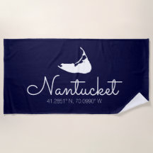 Script de serviette de plage de Nantucket Island