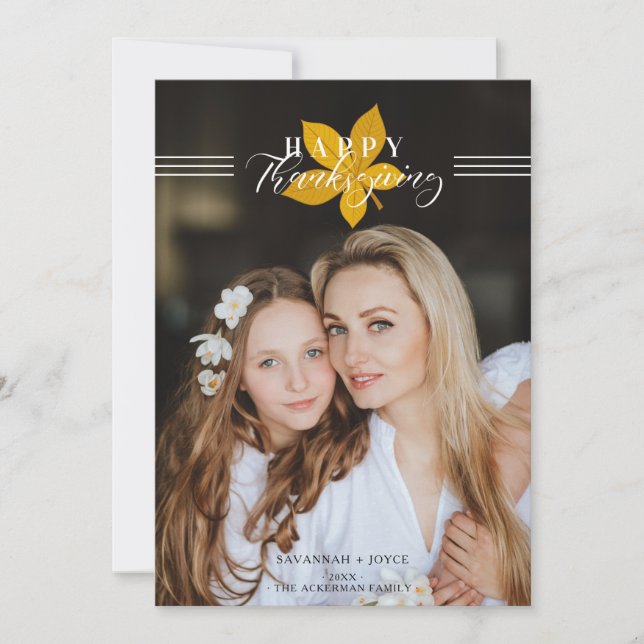 Script de Thanksgiving heureux avec photo personna (Devant)