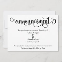 Script de torsion Reporté Faire-part Mariage