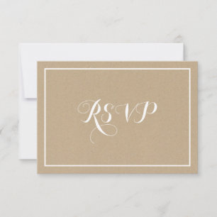 Script de typographie Vintage rustique carte RSVP