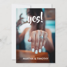 Script décontracté Oui ! Faire-part Fiançailles ph