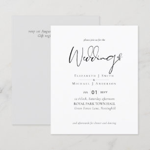 Script d'élégance simple Mariage de budget moderne