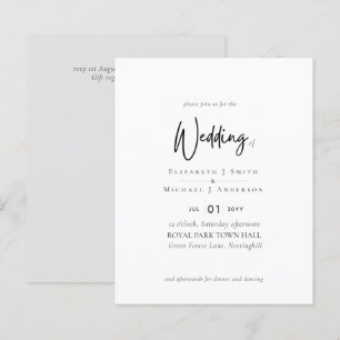Script d'élégance simple Mariage de budget moderne