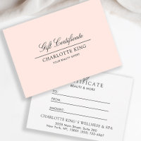 Script élégant | Certificat cadeau d'entreprise