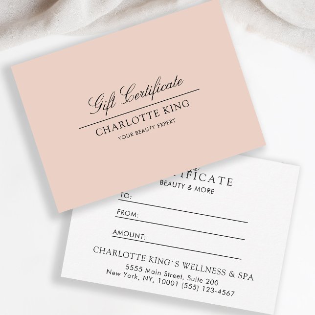Script élégant | Certificat cadeau d'entreprise (Créateur téléchargé)