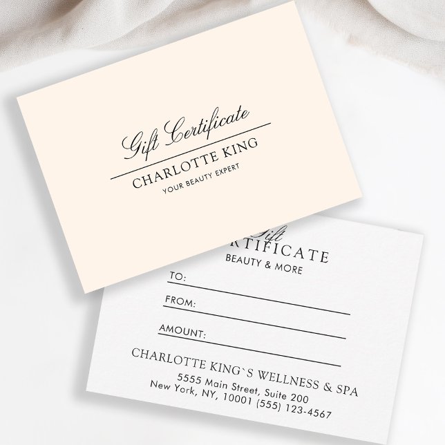 Script élégant | Certificat cadeau d'entreprise (Créateur téléchargé)