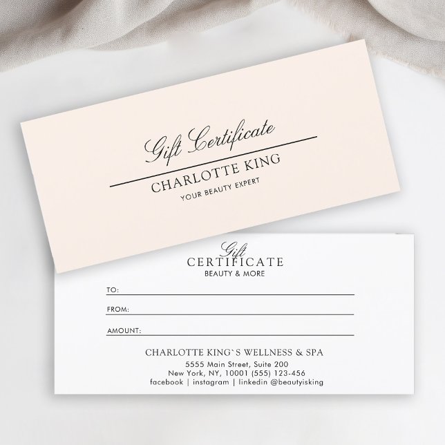 Script élégant | Certificat cadeau d'entreprise (Créateur téléchargé)