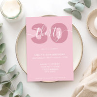 Script élégant moderne 30e anniversaire Invitation