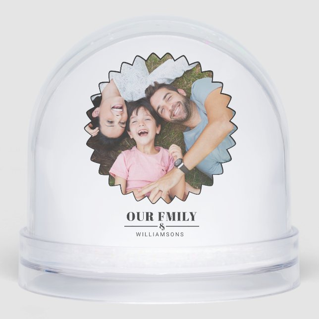 script élégant personnalisé "notre famille" 2photo (Avant)