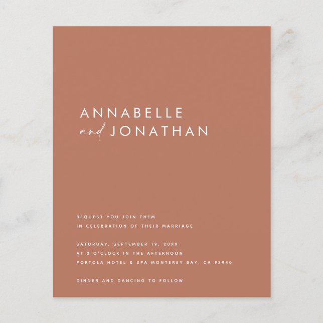 Script en terre cuite moderne mariage contemporain (Devant)