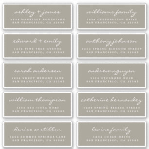 Script Étiquette de adresse invité ORDER 6" ou 8" 