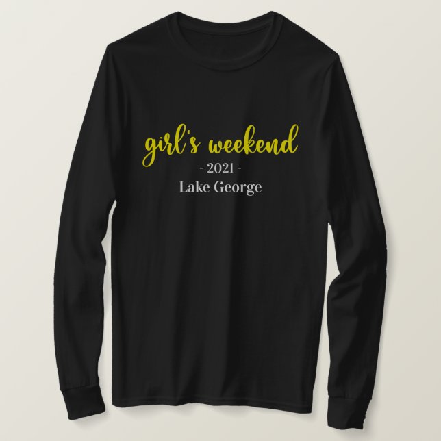 Script Girl's Weekend Location and Year T-Shirt (Design devant)