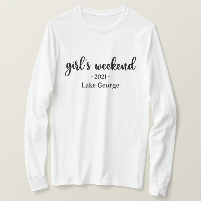 Script Girl's Weekend Location and Year T-Shirt (Design devant)