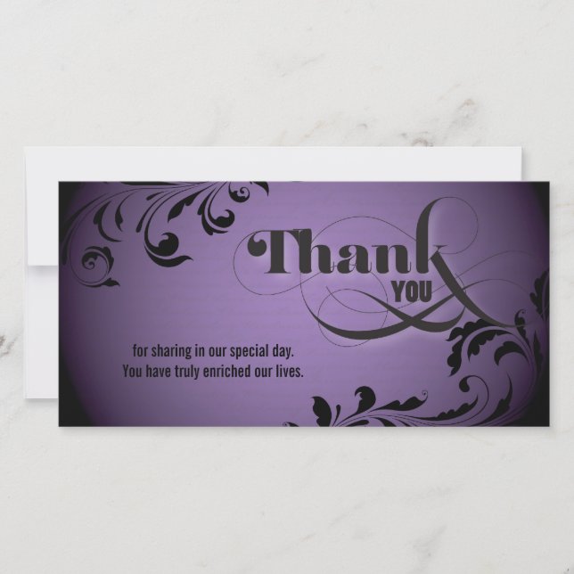 Script Gras mariage Merci Carte photo (Devant)