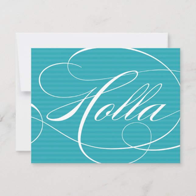 SCRIPT HOLLA BLUE | CARTES DE VŒUX (Devant)