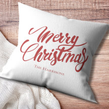 Script Joyeux Noël Famille Coussin de Noël