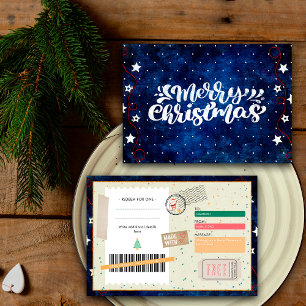 Script Joyeux Noël Rétro Coupon Cadeau de Noël