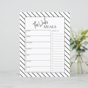 Script Linn minimal Texte Planificateur de repas h
