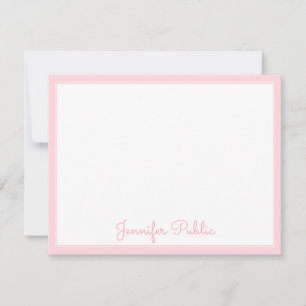 Script manuscrit Elegant Modèle de bordure rose