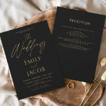 Script Mariage tout en or noir<br><div class="desc">Présentation de notre Mariage d'or noir Typographie moderne Script Invitation : Faites une déclaration avec nos élégantes invitations de mariage avec typographie moderne et de luxueux accents noir et or. Conçues avec une attention minutieuse aux détails, ces invitations exsument le raffinement et le style, donnant le ton pour votre journée...</div>