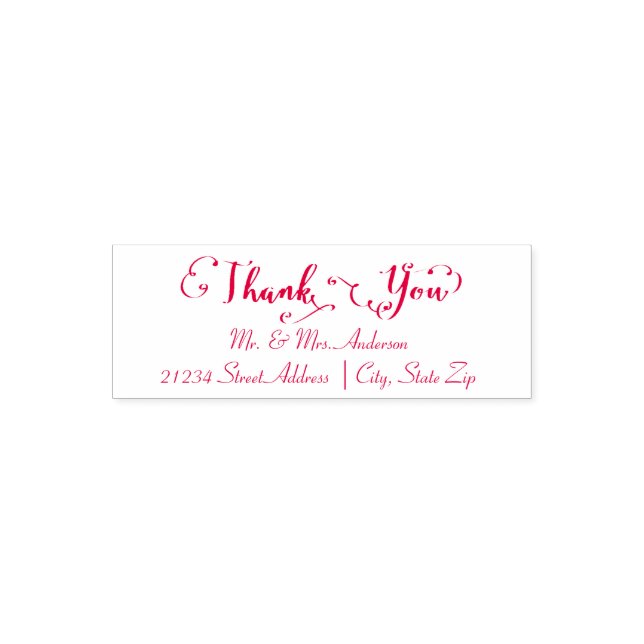Script Merci - Tampon adresse auto-encreur (Design)