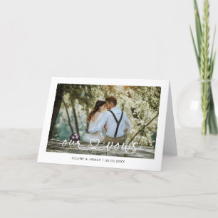 Script minimaliste Aimer Coeur Notre carte Vows