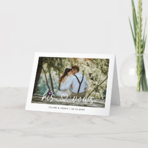 Script minimaliste Amour Coeur Ses Vows Carte