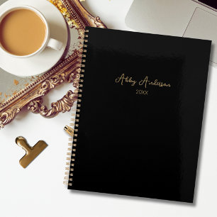 Script minimaliste d'or simple et moderne Black