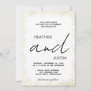 Script minimaliste Faire-part de mariage tradition
